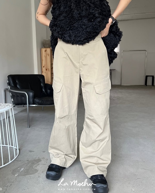 (限量商品)無聲縮口工作褲